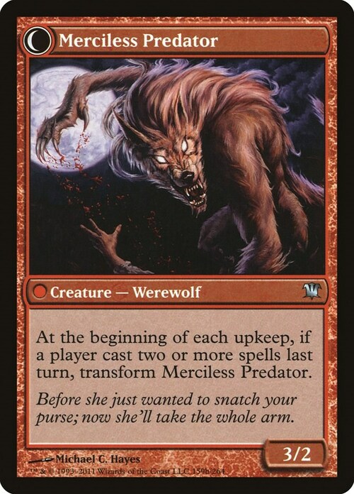 Reckless Waif // Merciless Predator Card Back