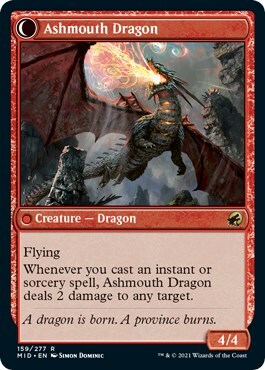 Smoldering Egg // Ashmouth Dragon Card Back