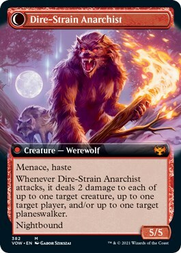 Volatile Arsonist // Dire-Strain Anarchist Card Back