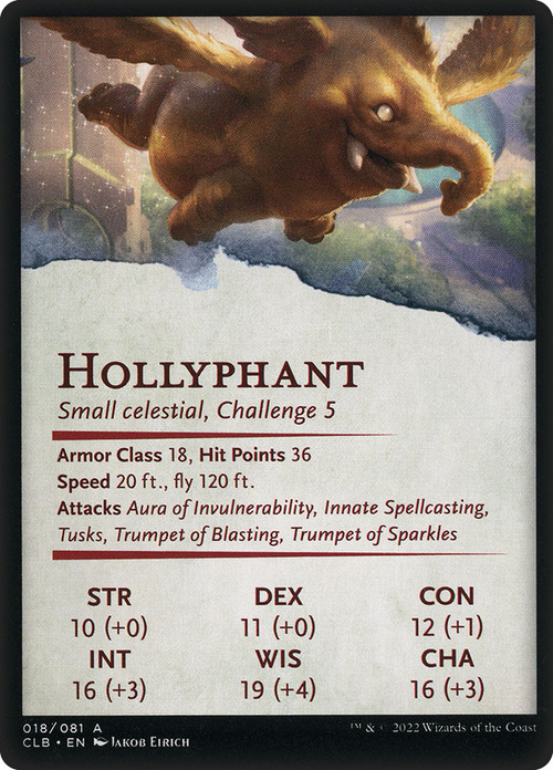 Art Series: Lulu, Loyal Hollyphant Card Back