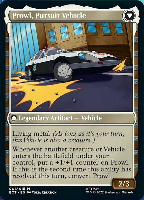 Prowl, Stoic Strategist // Prowl, Pursuit Vehicle Parte Posterior