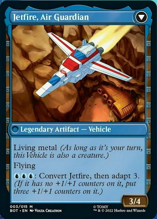 Jetfire, Ingenious Scientist // Jetfire, Air Guardian Card Back