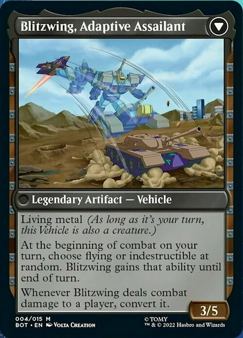 Blitzwing, Cruel Tormentor // Blitzwing, Adaptive Assailant Card Back