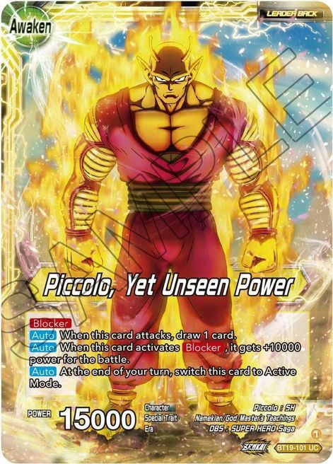 Piccolo // Piccolo, Yet Unseen Power Card Back