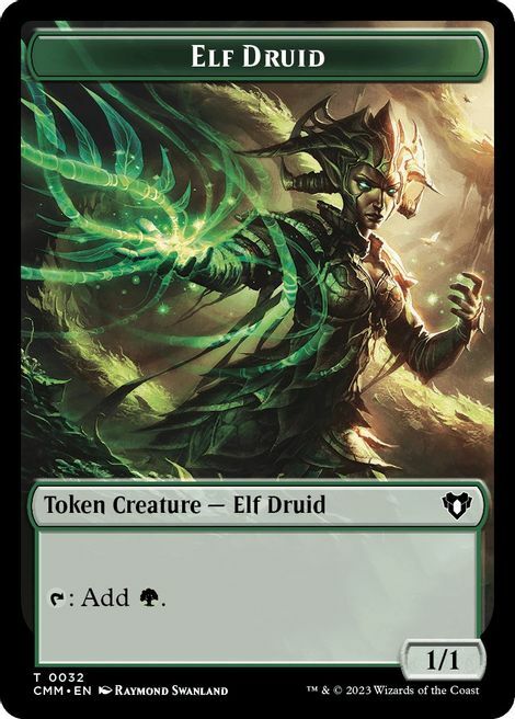 Elf Druid // Treasure Card Back