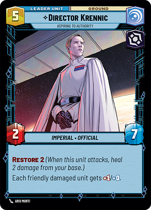 Director Krennic, Aspiring to Authority Card Back