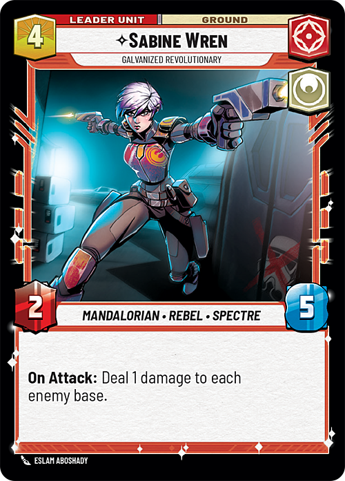 Sabine Wren - Galvanized Revolutionary Card Back