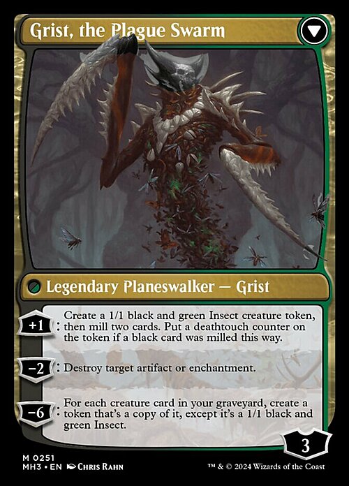 Grist, Voracious Larva // Grist, the Plague Swarm Card Back