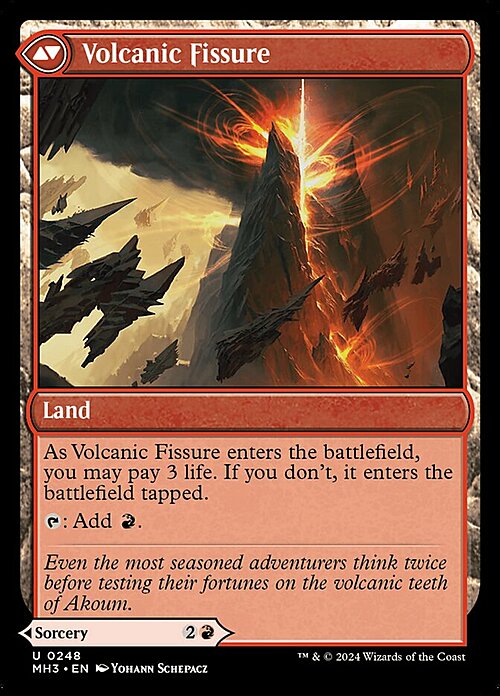 Sundering Eruption // Volcanic Fissure Card Back