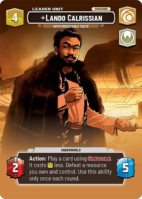 Lando Calrissian, Con Un Impeccabile Gusto Card Back