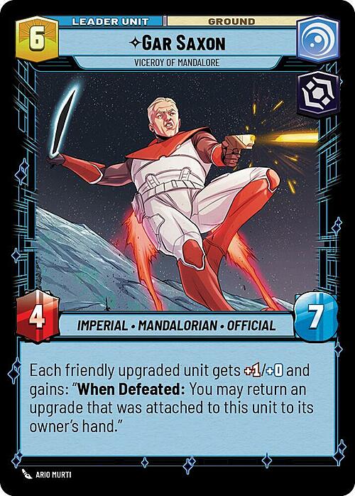 Gar Saxon, Viceré Di Mandalore Card Back