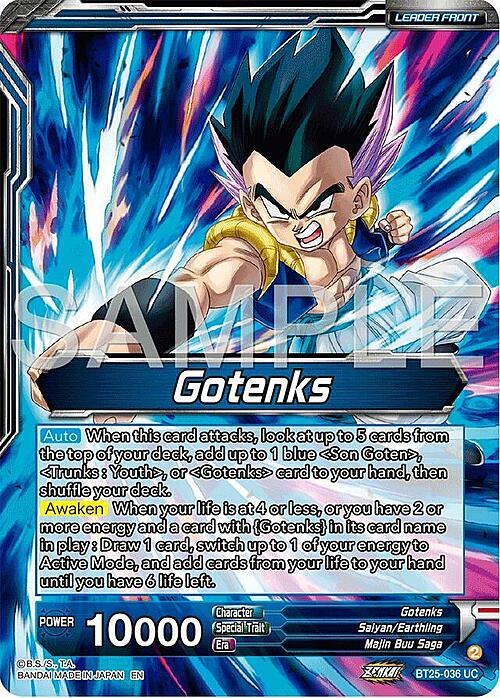 Gotenks // SS3 Gotenks, Power of the Strongest Rookie Card Back