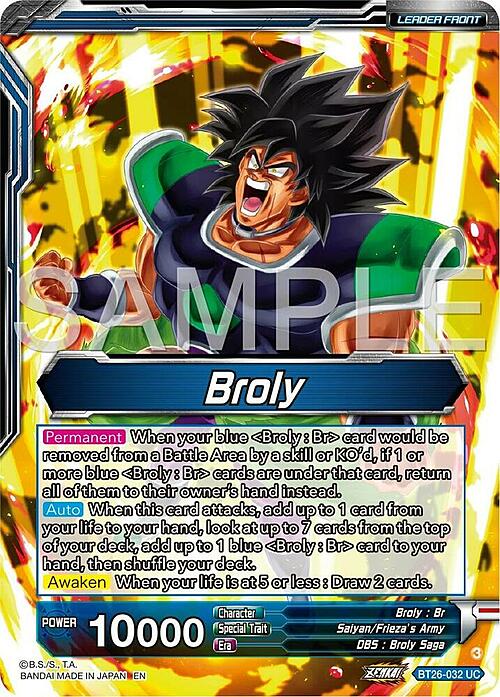 Broly // SS Broly, Full-Power Explosion Card Back