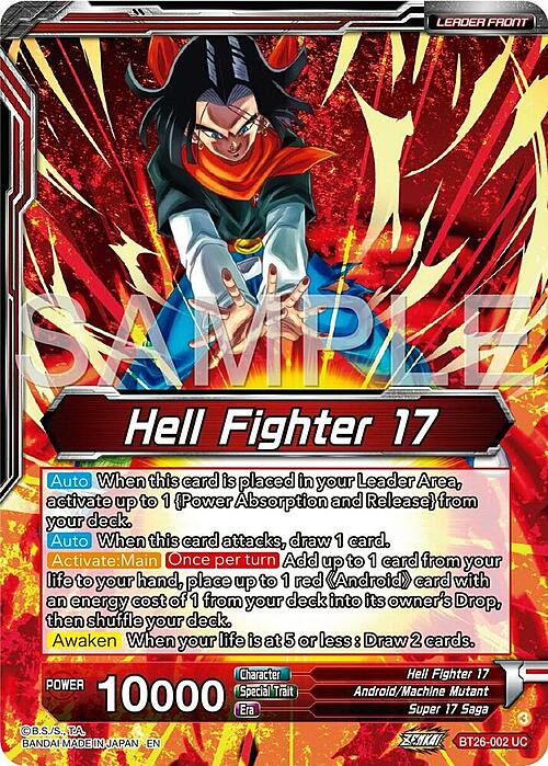 Hell Fighter 17 // Super 17, Anti-Saiyan Killing Machine Card Back