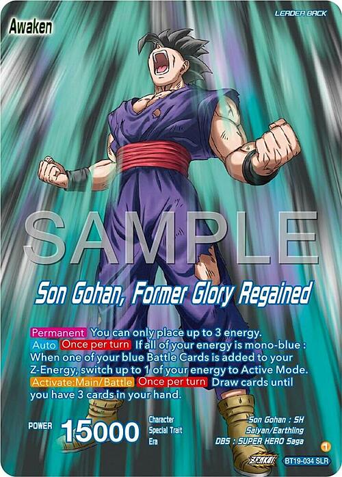 Son Gohan // Son Gohan, Former Glory Regained Parte Posterior