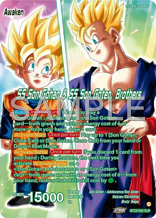 Son Goten // SS Son Gohan & SS Son Goten, Brothers Parte Posterior