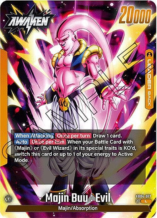 Majin Buu : Evil Card Back