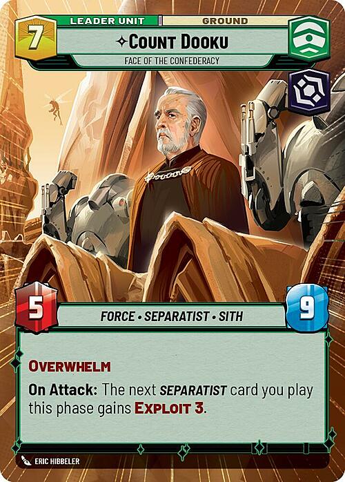 Count Dooku - Face of the Confederacy Card Back