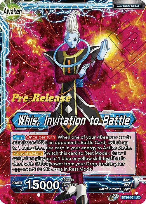 Whis // Whis, Invitation to Battle Parte Posterior