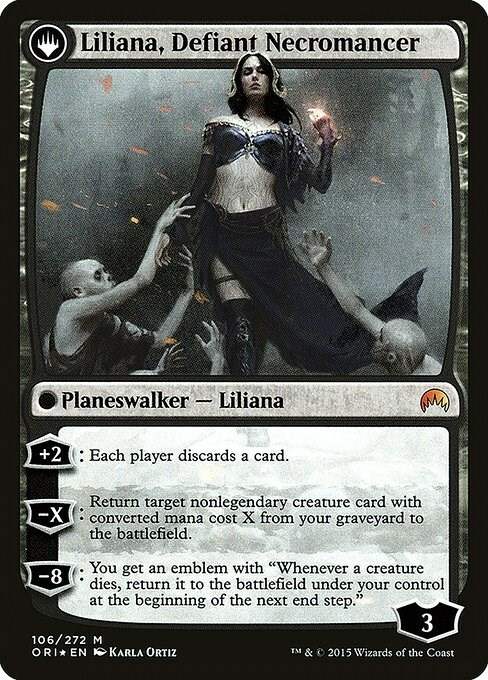 Liliana, Heretical Healer // Liliana, Defiant Necromancer Card Back