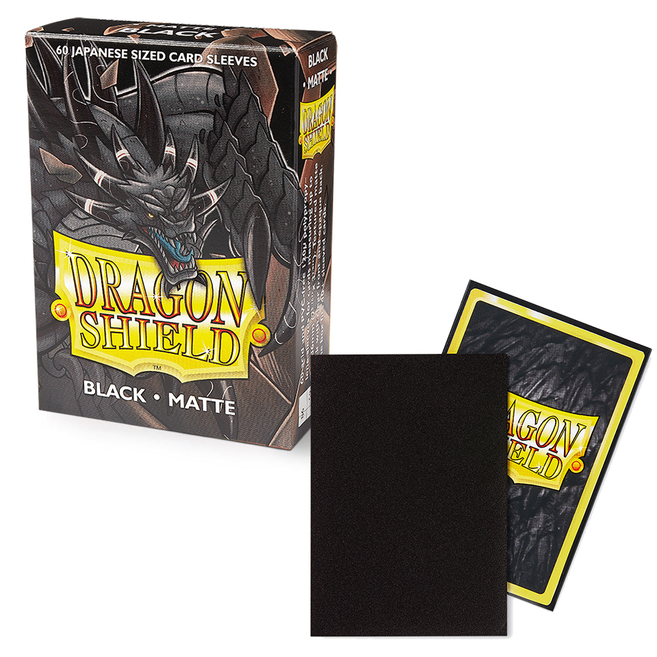 60 Small Dragon Shield Sleeves - Matte Black