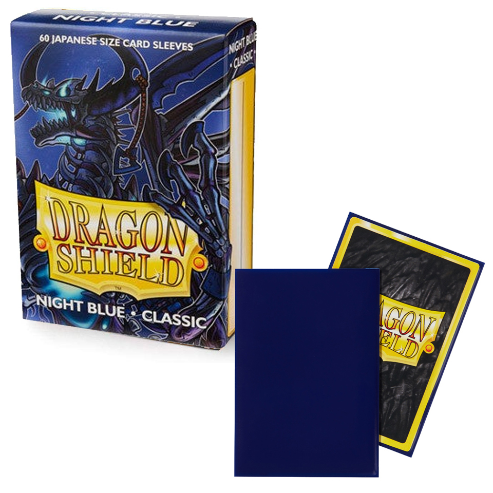 60 Small Dragon Shield Sleeves - Classic Night Blue