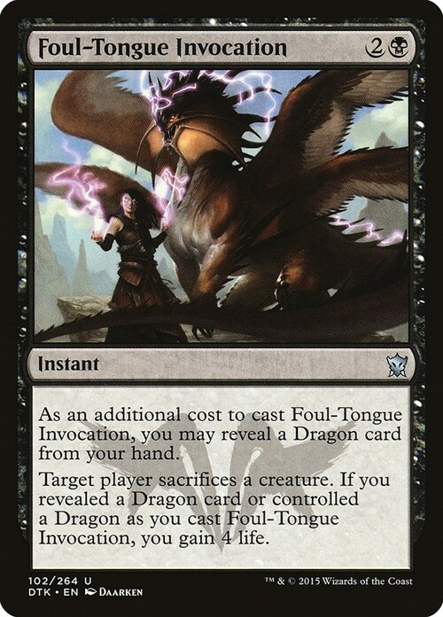 Foul-Tongue Invocation Card Front