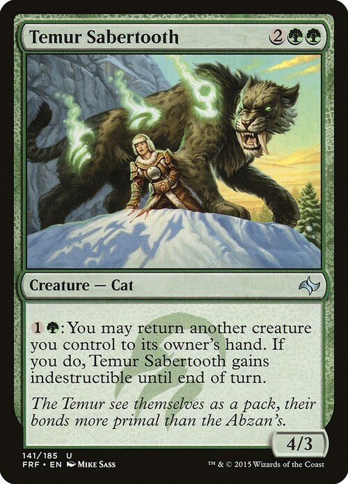 Temur Sabertooth Card Front