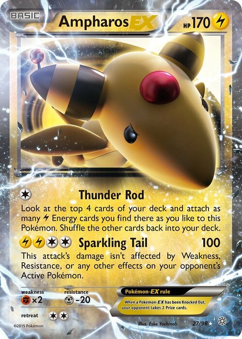 Ampharos EX Card Front