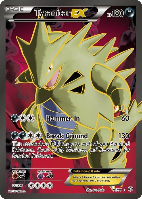 Tyranitar EX Card Front