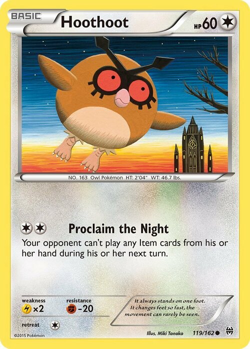 Hoothoot Card Front