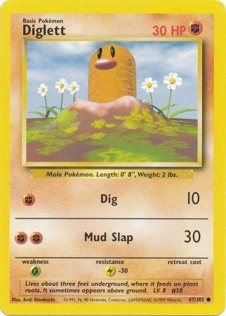 Diglett Card Front