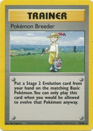 Pokémon Breeder Card Front