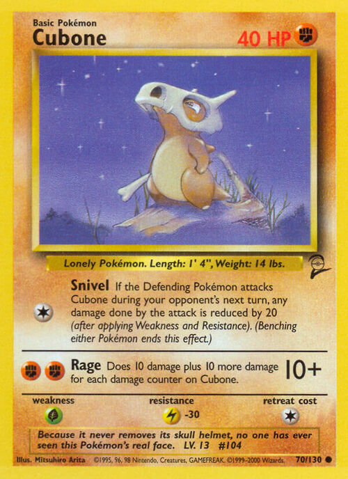 Cubone Card Front