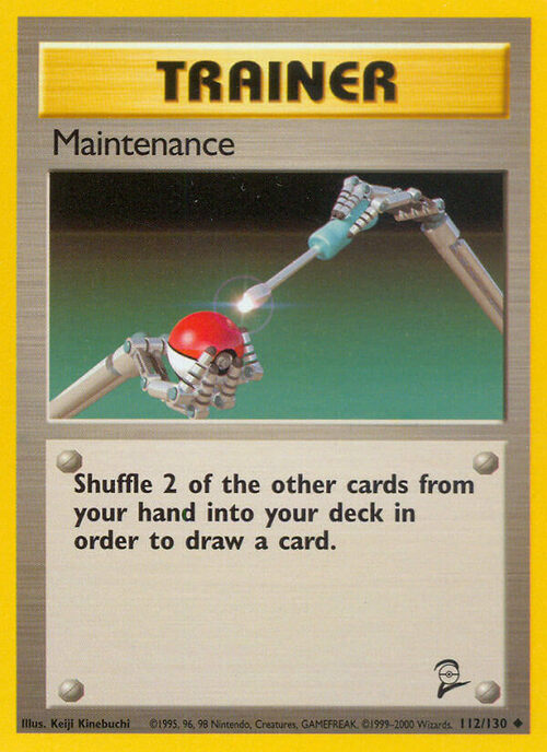 Maintenance Card Front