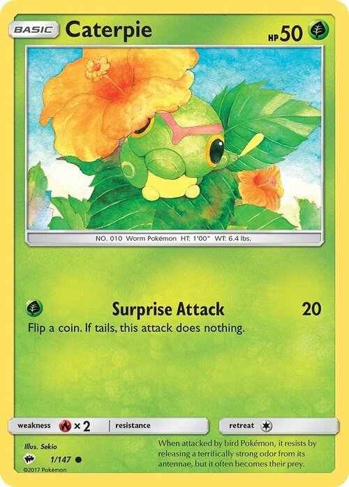 Caterpie Card Front