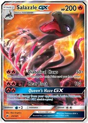 Salazzle GX [Diabolical Claws | Heat Blast | Queen's Haze GX]