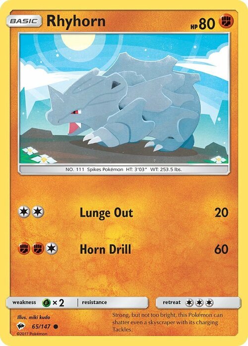 Rhyhorn Card Front