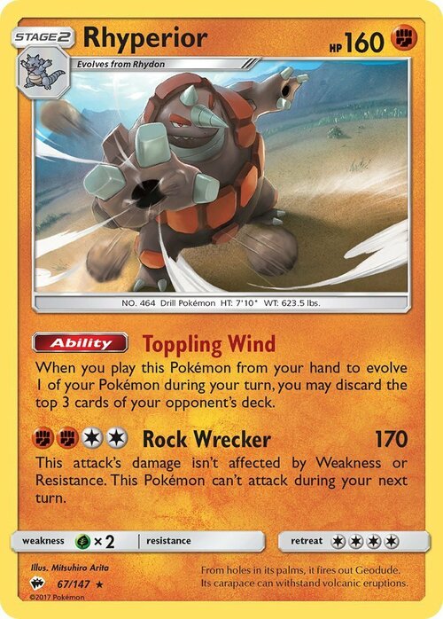 Rhyperior Card Front