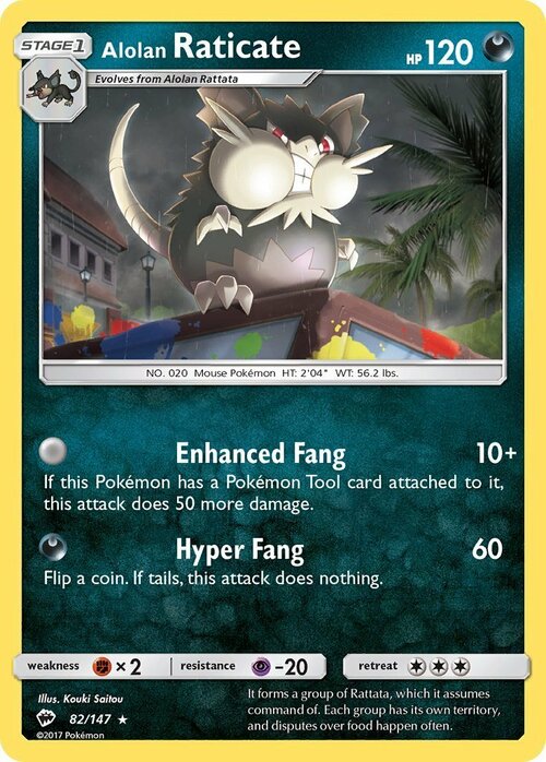 Alolan Raticate Card Front