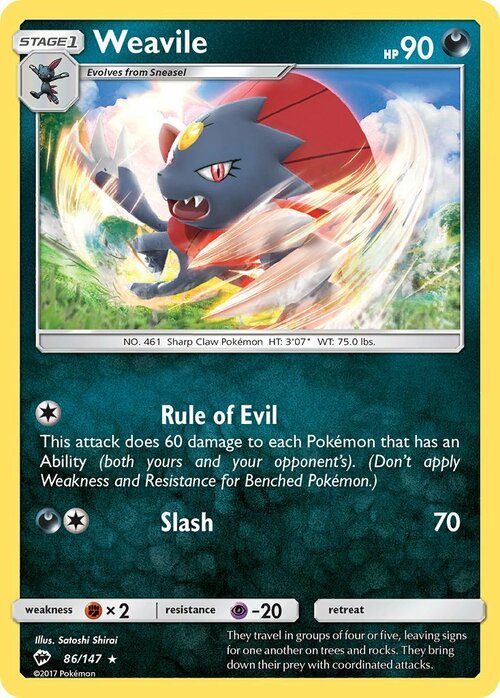 Weavile Card Front