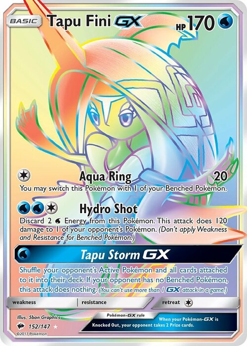 Tapu Fini GX [Aqua Ring | Hydro Shot | Tapu Storm GX] Card Front