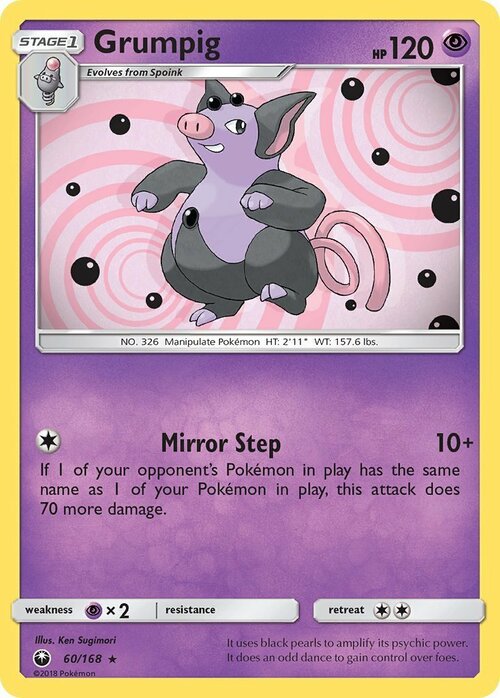 Grumpig Card Front