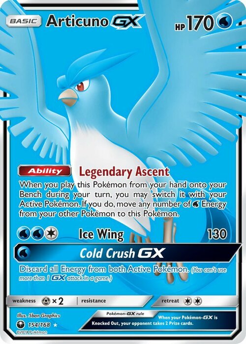 Articuno GX Card Front