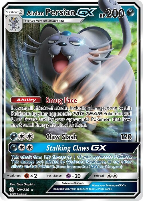 Alolan Persian GX Card Front