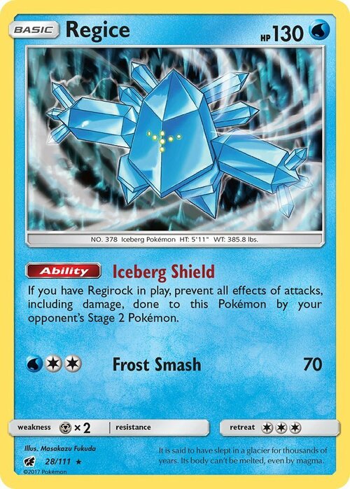 Regice Card Front