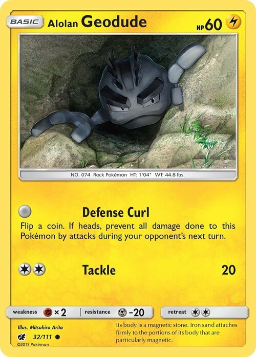 Alolan Geodude Card Front