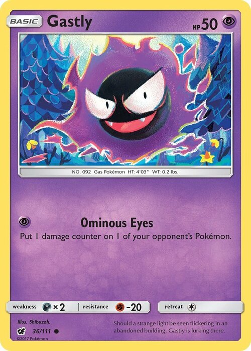 Gastly Card Front