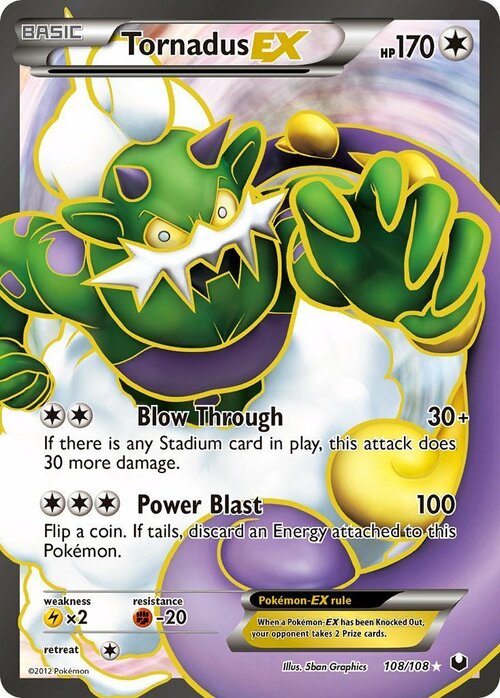 Tornadus EX Card Front