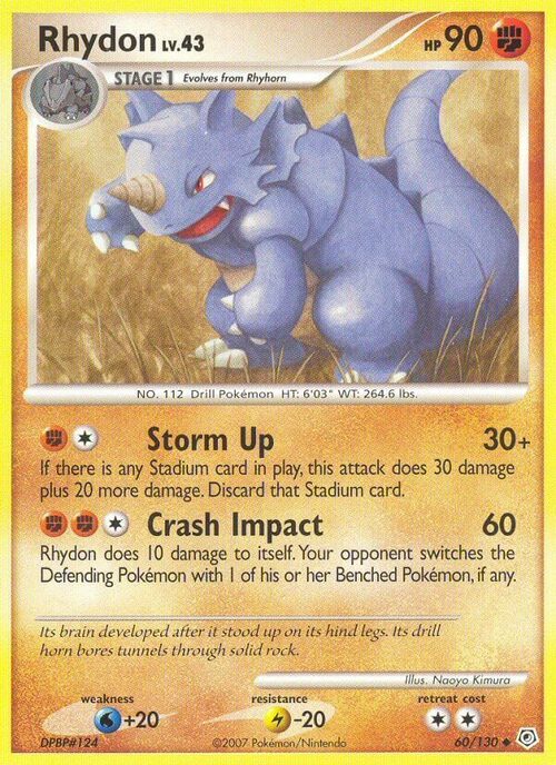 Rhydon Lv.43 Card Front